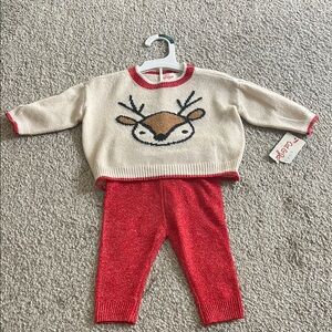 Cat & Jack Beige and Red Kids Matching Set